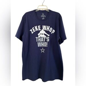3/$18 Dallas Cowboys Ezekiel Elliott “Zeke Who That’s Who” Short Sleeve T-Shirt